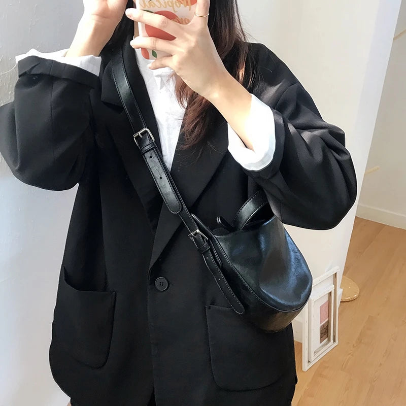 Soft Leather Shoulder Crossbody Bag Lady Casual Handbags