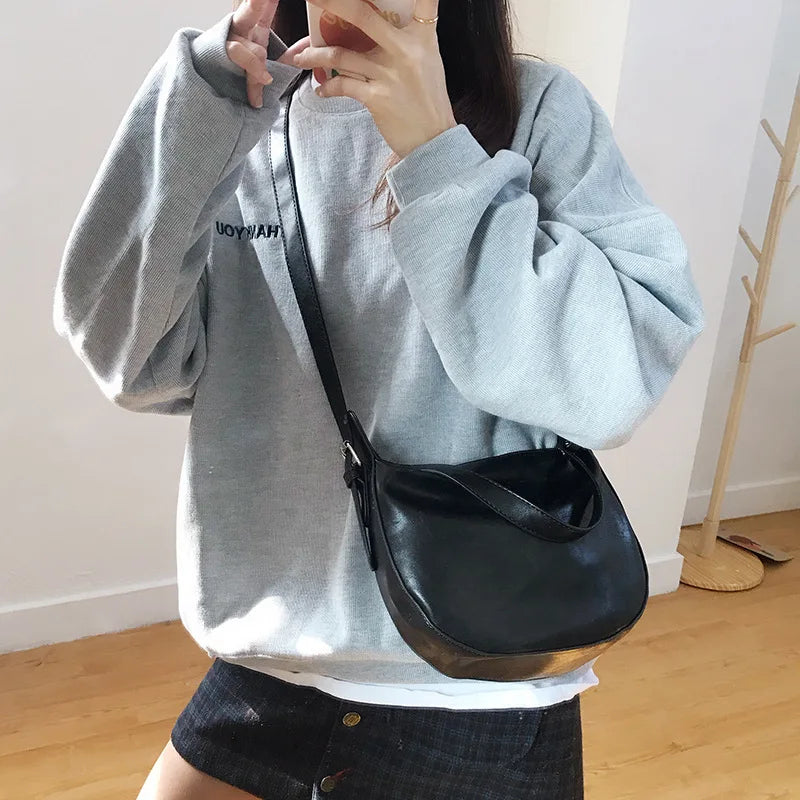 Soft Leather Shoulder Crossbody Bag Lady Casual Handbags