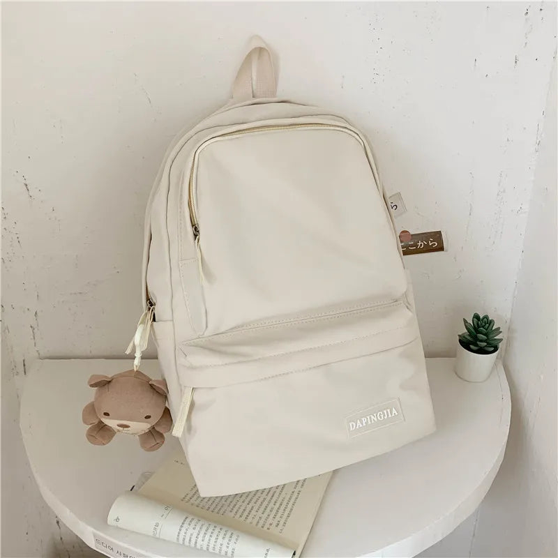 Waterproof Nylon School Backpack for Teenage Girls Laptop Bag