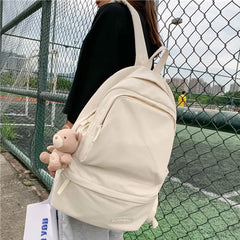 Waterproof Nylon School Backpack for Teenage Girls Laptop Bag