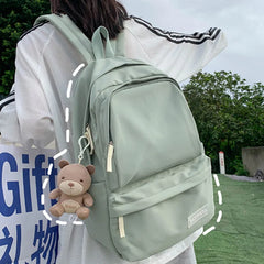 Waterproof Nylon School Backpack for Teenage Girls Laptop Bag