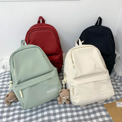 Waterproof Nylon School Backpack for Teenage Girls Laptop Bag