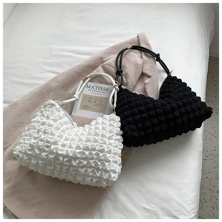 Retro Shoulder Bag for Women Square Underarm Handbag