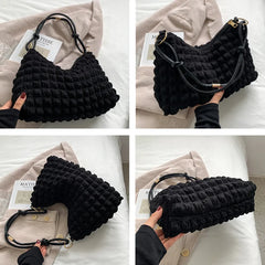 Retro Shoulder Bag for Women Square Underarm Handbag