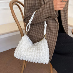 Retro Shoulder Bag for Women Square Underarm Handbag