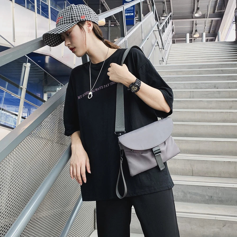 Solid Shoulder Messenger Bag Women Handbags Totes Nylon Crossbody Bags