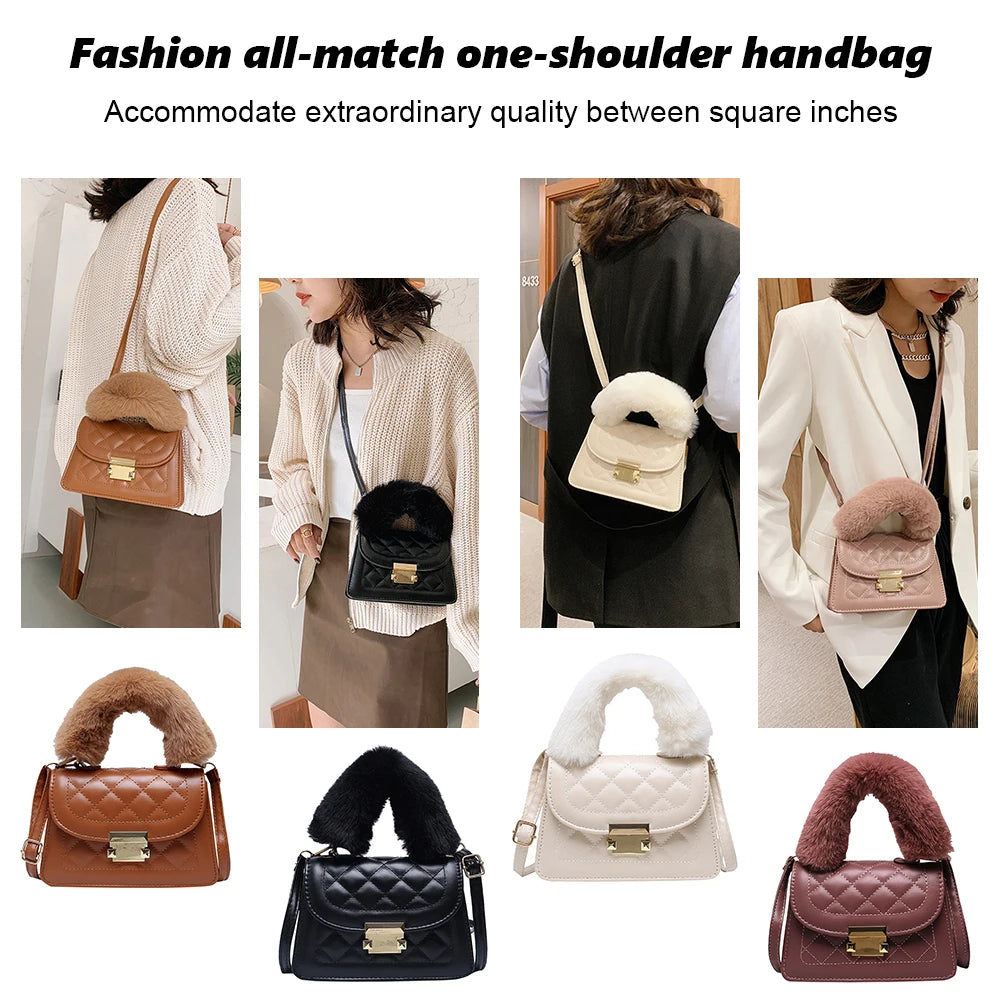 Solid Shoulder Messenger Bag Women Handbags Totes Bags PU Leather Crossbody Bags