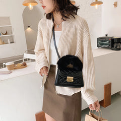 Solid Shoulder Messenger Bag Women Handbags Totes Bags PU Leather Crossbody Bags