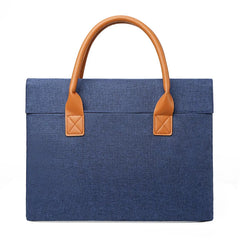 Men's Business Briefcase Soft Handle Magnetic Buckle Laptop Handbag