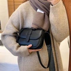 Fashion Ladies Saddle Bag Crossbody Shoulder Bag PU Leather Handbag