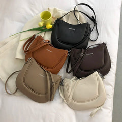 Small PU Leather Crossbody Bags for Women Winter Shoulder Handbags