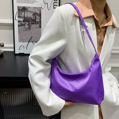 Solid Small Messenger Bag for Women Casual Nylon Shoulder Bags