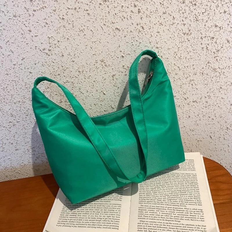 Solid Small Messenger Bag for Women Casual Nylon Shoulder Bags