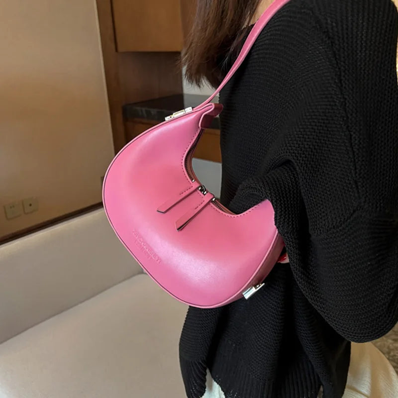 Small PU Leather Shoulder Bag for Women Handbag and Purse Lady Totes