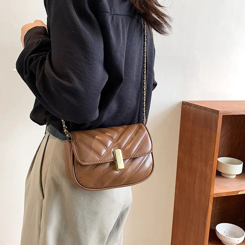 Small PU Leather Flap Shoulder Bags for Women