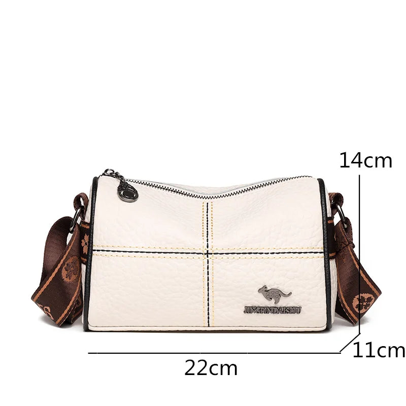Soft Leather Crossbody Bag for Women Lady Tote Sac