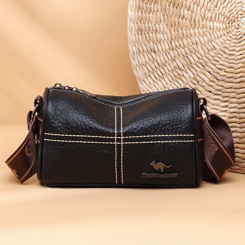 Soft Leather Crossbody Bag for Women Lady Tote Sac