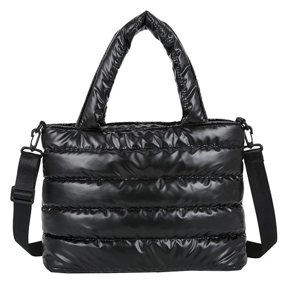 Warm Cotton Crossbody Bag Women Shoulder Tote Winter Handbag