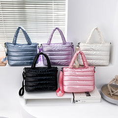 Warm Cotton Crossbody Bag Women Shoulder Tote Winter Handbag