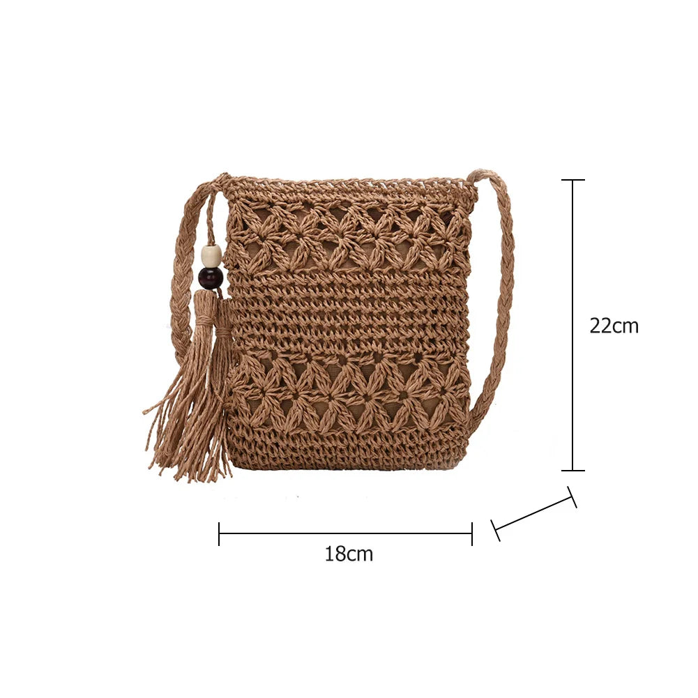 Tassel Shoulder Crossbody Bags Women Summer Beach Messenger