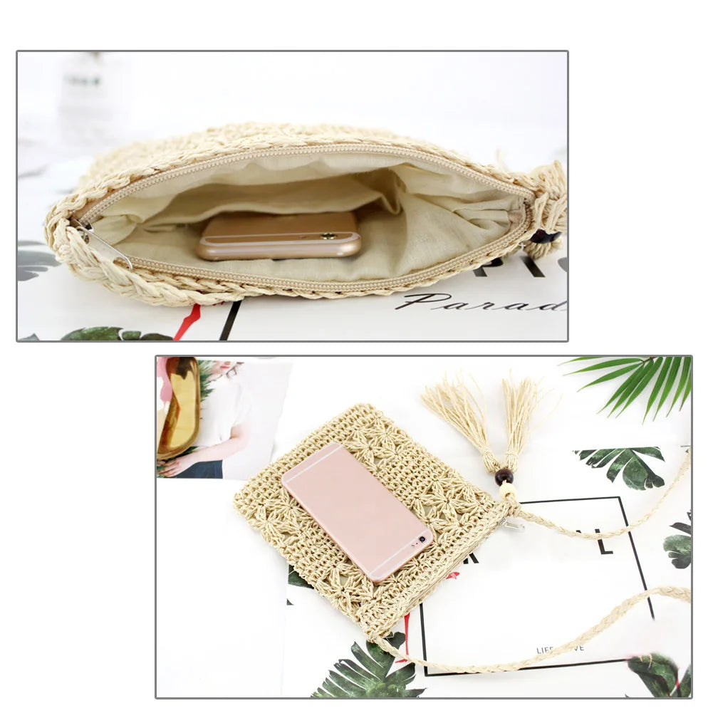 Tassel Shoulder Crossbody Bags Women Summer Beach Messenger