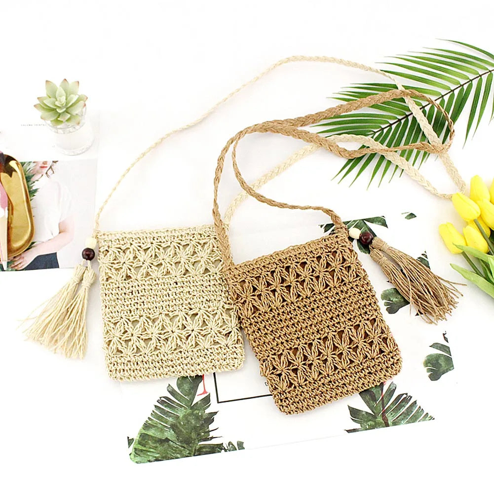 Tassel Shoulder Crossbody Bags Women Summer Beach Messenger