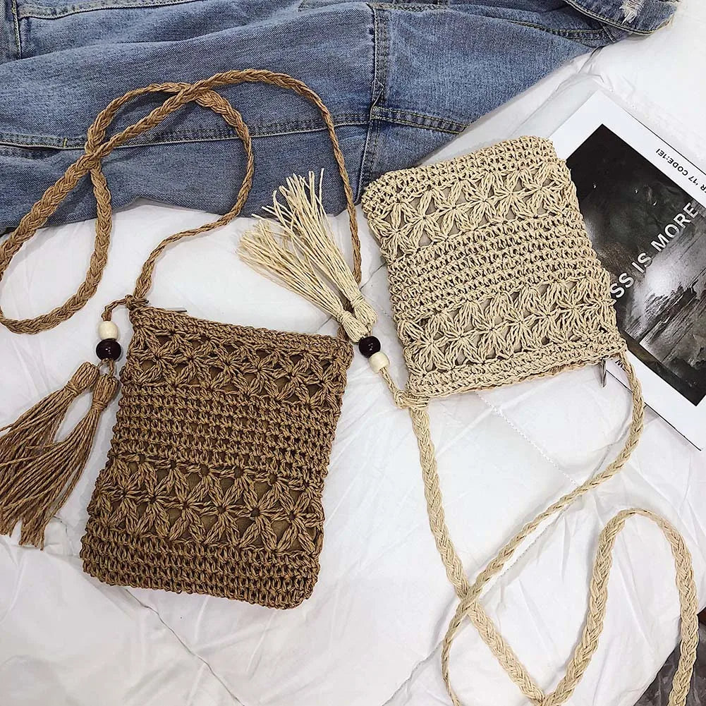 Tassel Shoulder Crossbody Bags Women Summer Beach Messenger