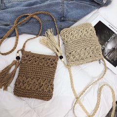 Tassel Shoulder Crossbody Bags Women Summer Beach Messenger