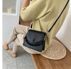 Thick Chain Small PU Leather Crossbody Bag Women Summer Shoulder Handbag