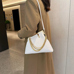 Solid Weave Crossbody Bag Small Clutch Female Party Handbag Lady Shoulder Bag