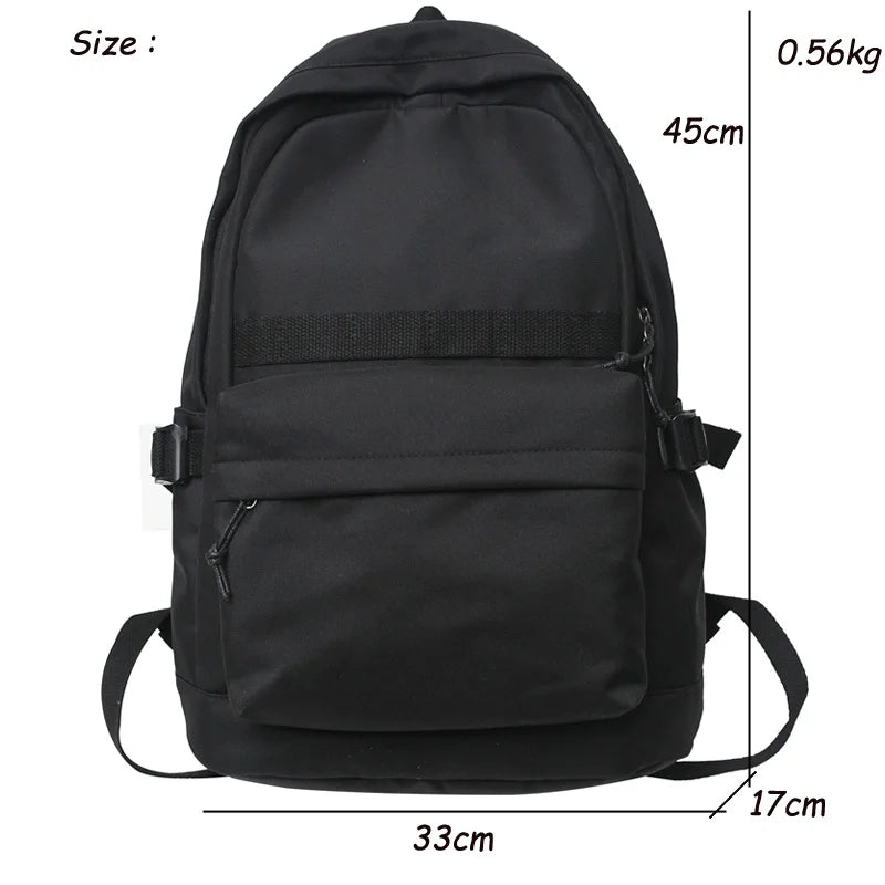 Solid Women Backpack Casual Travel Bag High Schoolbag for Teenage Girls Boys