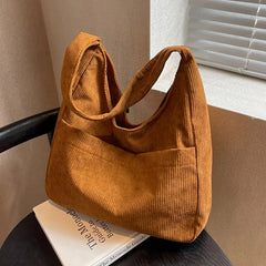Women Canvas Shoulder Tote Bags Casual Hasp Handbags Armpit Bag