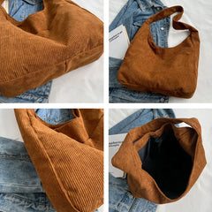Women Canvas Shoulder Tote Bags Casual Hasp Handbags Armpit Bag