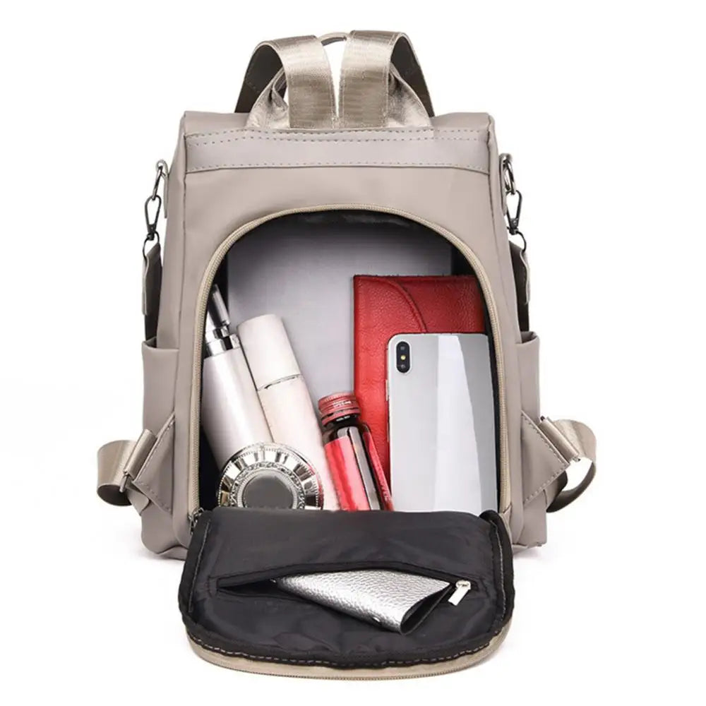 Solid Women Large Capacity Anti-theft Shoulder Bag Backpack