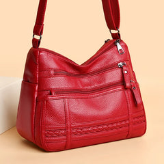 Solid Women Messenger Bags Sheepskin Diagonal Cross Bag Youth Casual