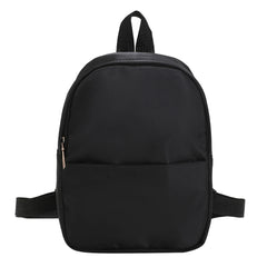 Solid Women Nylon Backpack Teenage Girl Shoulder Travel School Bag