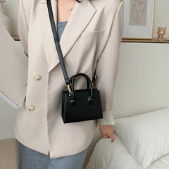 Solid Women Shoulder Handbag Small Totes Crossbody Bags PU Leather