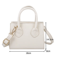 Solid Women Shoulder Handbag Small Totes Crossbody Bags PU Leather