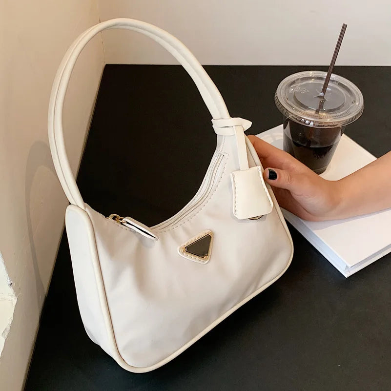 Solid Small Square Women Underarm Bag Lady Handbag