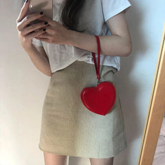 Heart Shaped Mini Ladies Money Purse Clutch Party Wristlet