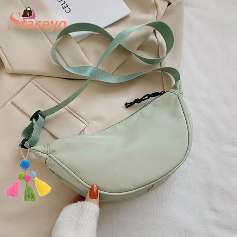 Solid Women's Fanny Pack Nylon Waist Bag Shoulder Crossbody Chest Bags