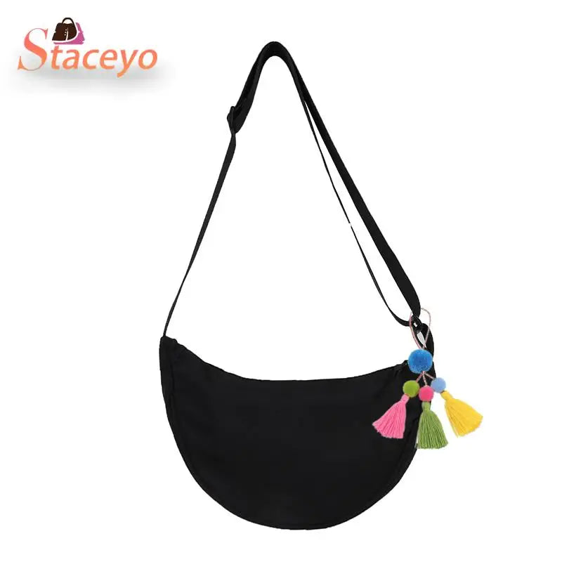Solid Women's Fanny Pack Nylon Waist Bag Shoulder Crossbody Chest Bags