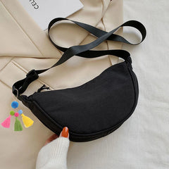 Solid Women's Fanny Pack Nylon Waist Bag Shoulder Crossbody Chest Bags