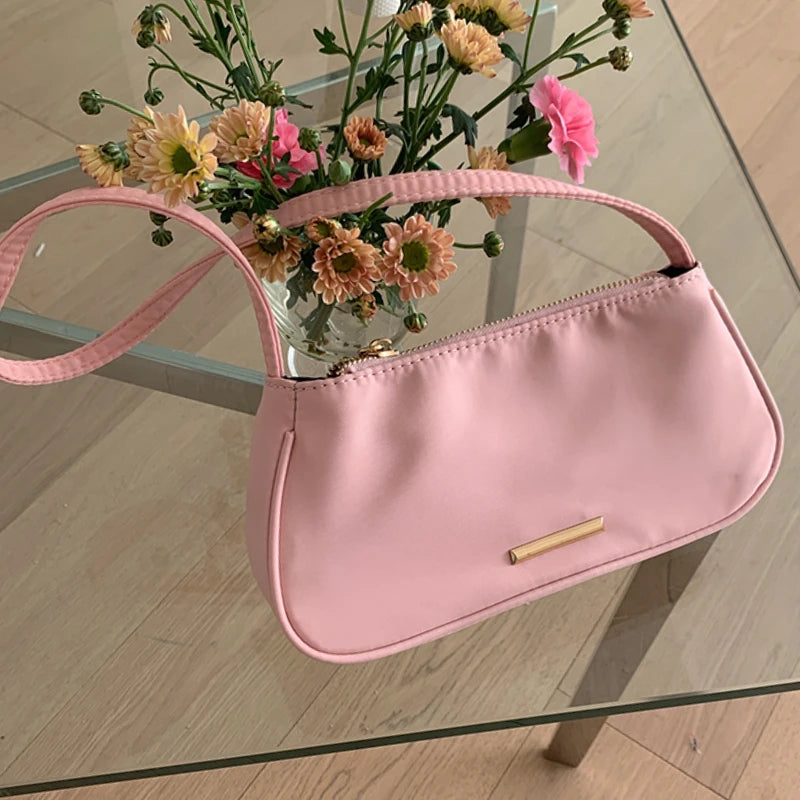 Lightweight Women's Nylon Underarm Hobo Bag Small Clutch Purse