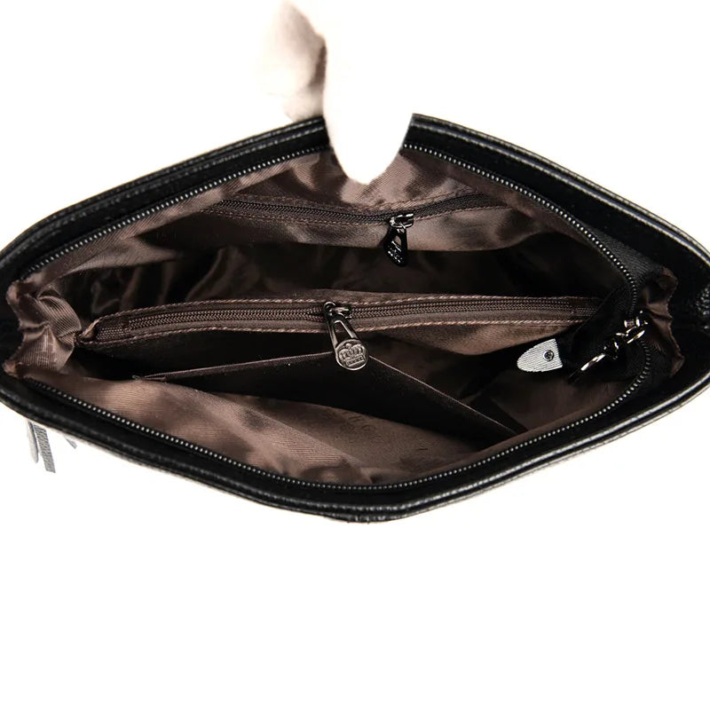 Solid Colors Travel Tote PU Leather Shoulder Bags Women Messenger Bag