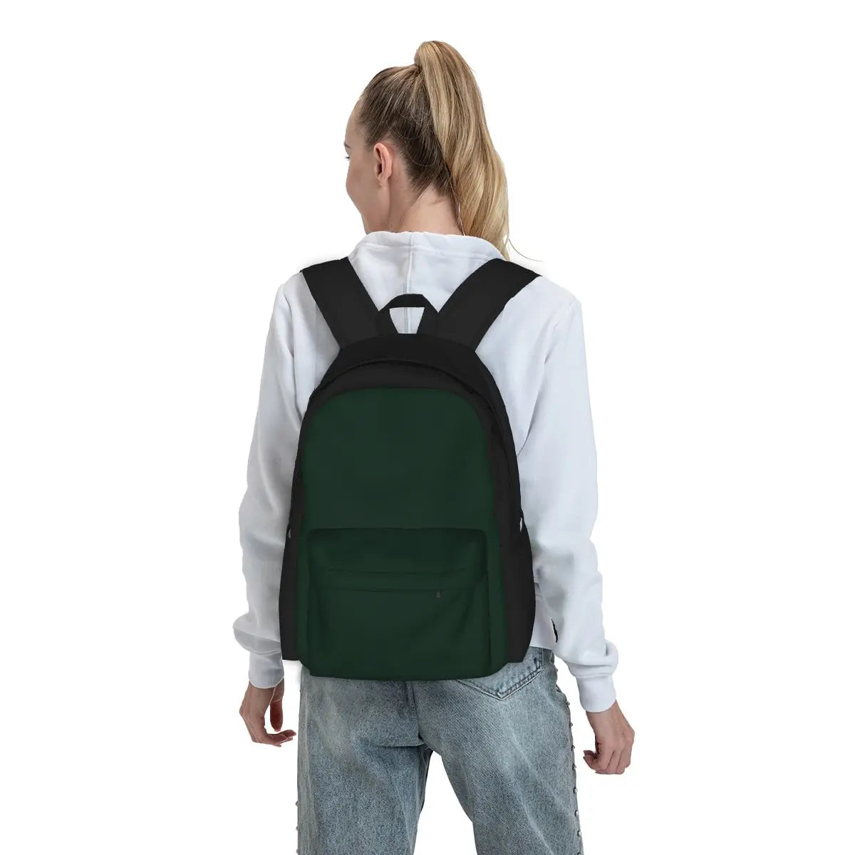 Dark Green Backpack for Men and Women - School Bag
