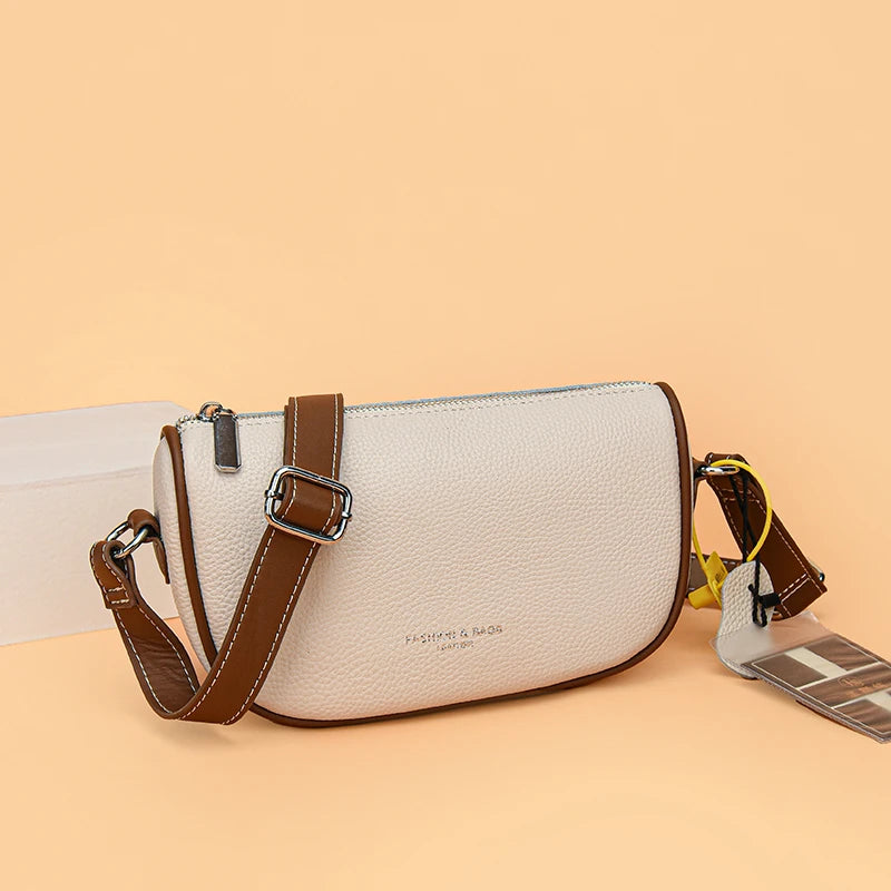Solid Dumplings Bags Women Leather Shoulder Bag High-quality Crossbody Bags