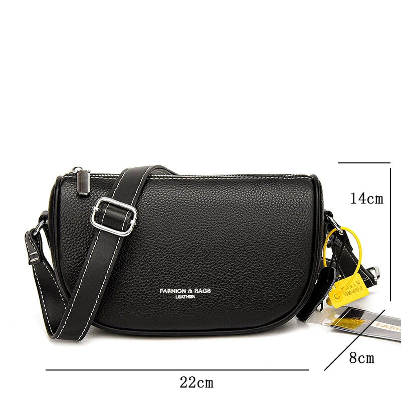 Solid Dumplings Bags Women Leather Shoulder Bag High-quality Crossbody Bags