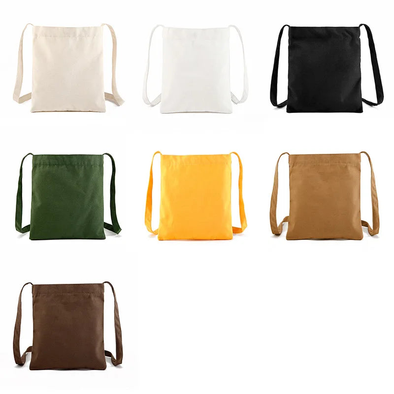 Eco-Friendly Canvas Shoulder Messenger Tote Bag for Women