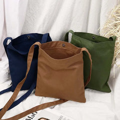 Eco-Friendly Canvas Shoulder Messenger Tote Bag for Women